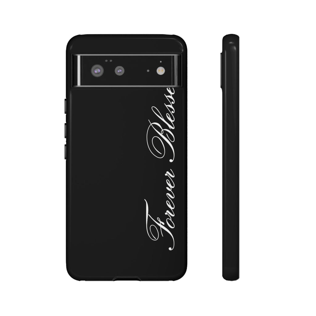 "Forever Blessed" Black Phone Cover