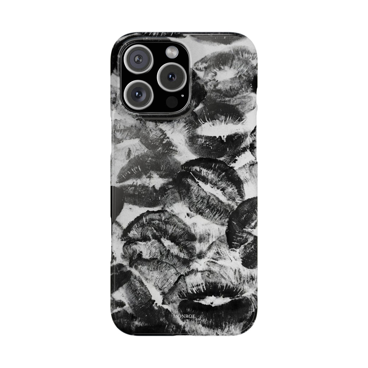 Black & White Kiss Print Case