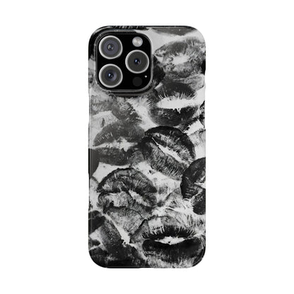 Black & White Kiss Print Case