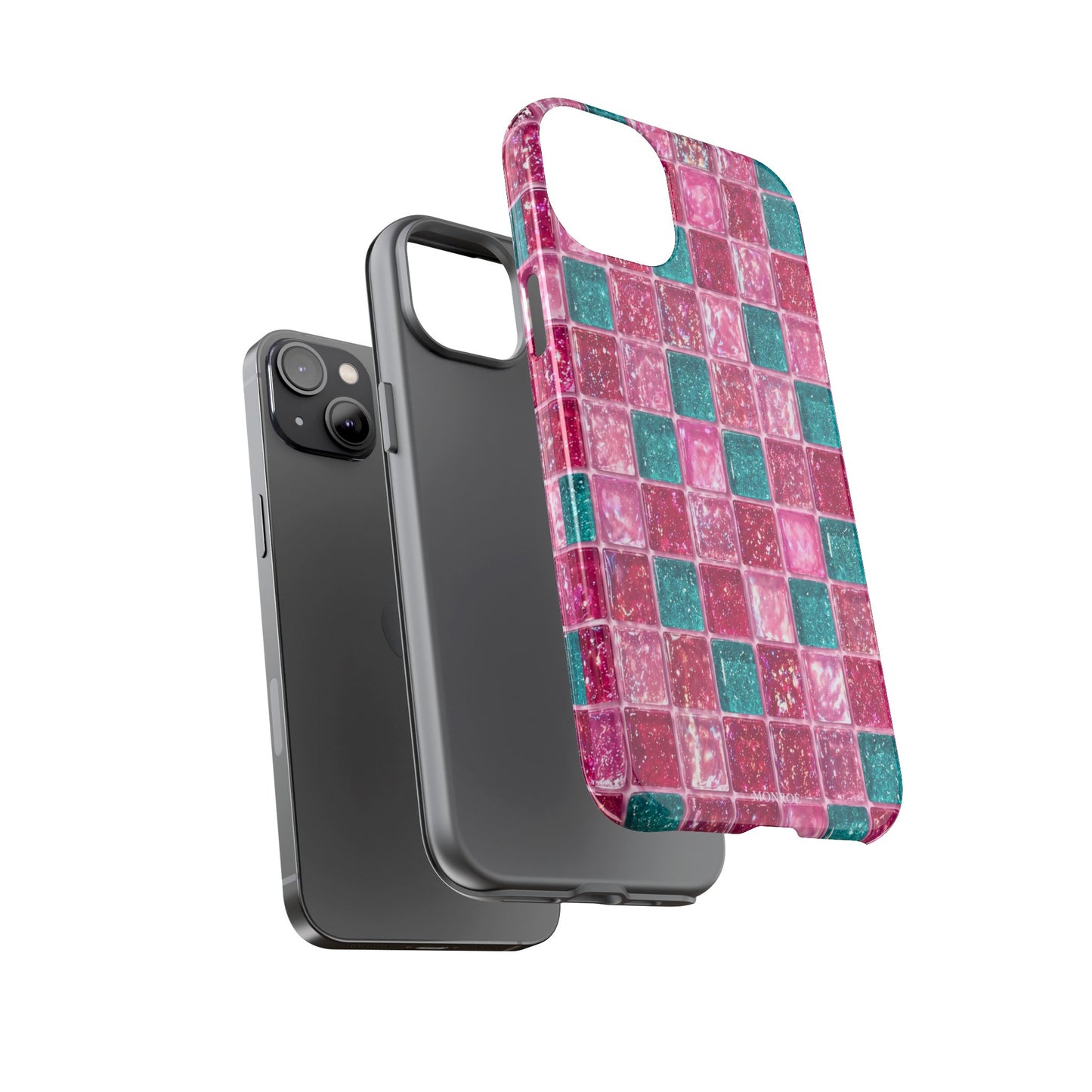 Pink Teal Mosaic Tough Case