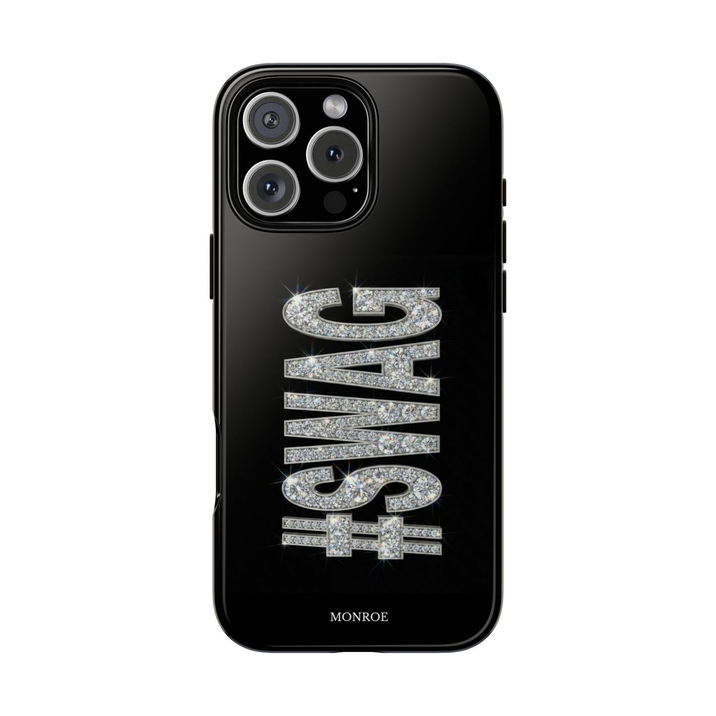 “#SWAG” Black Bling Tough Case