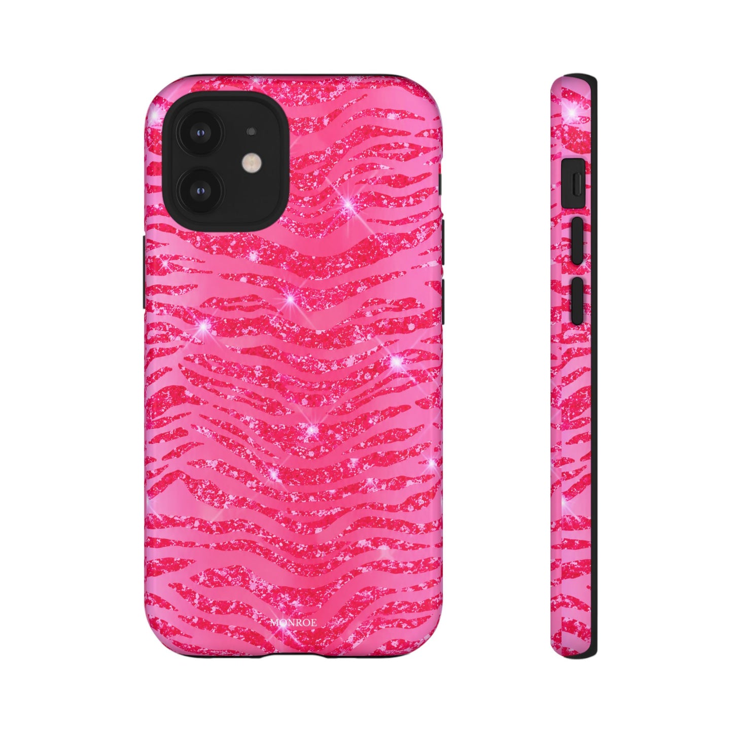 Pink Glitter Zebra Tough Case