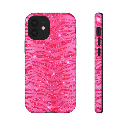 Pink Glitter Zebra Tough Case