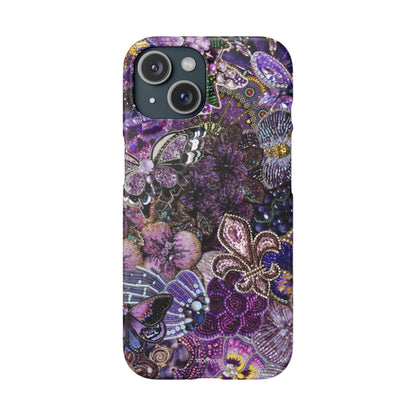 Purple Floral Butterfly Case