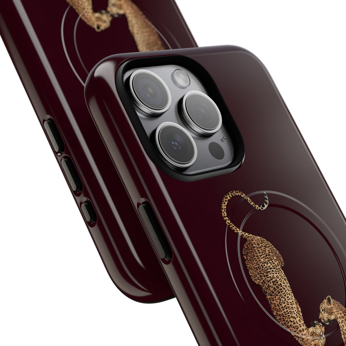 Burgundy Leopard Duo MagSafe Case