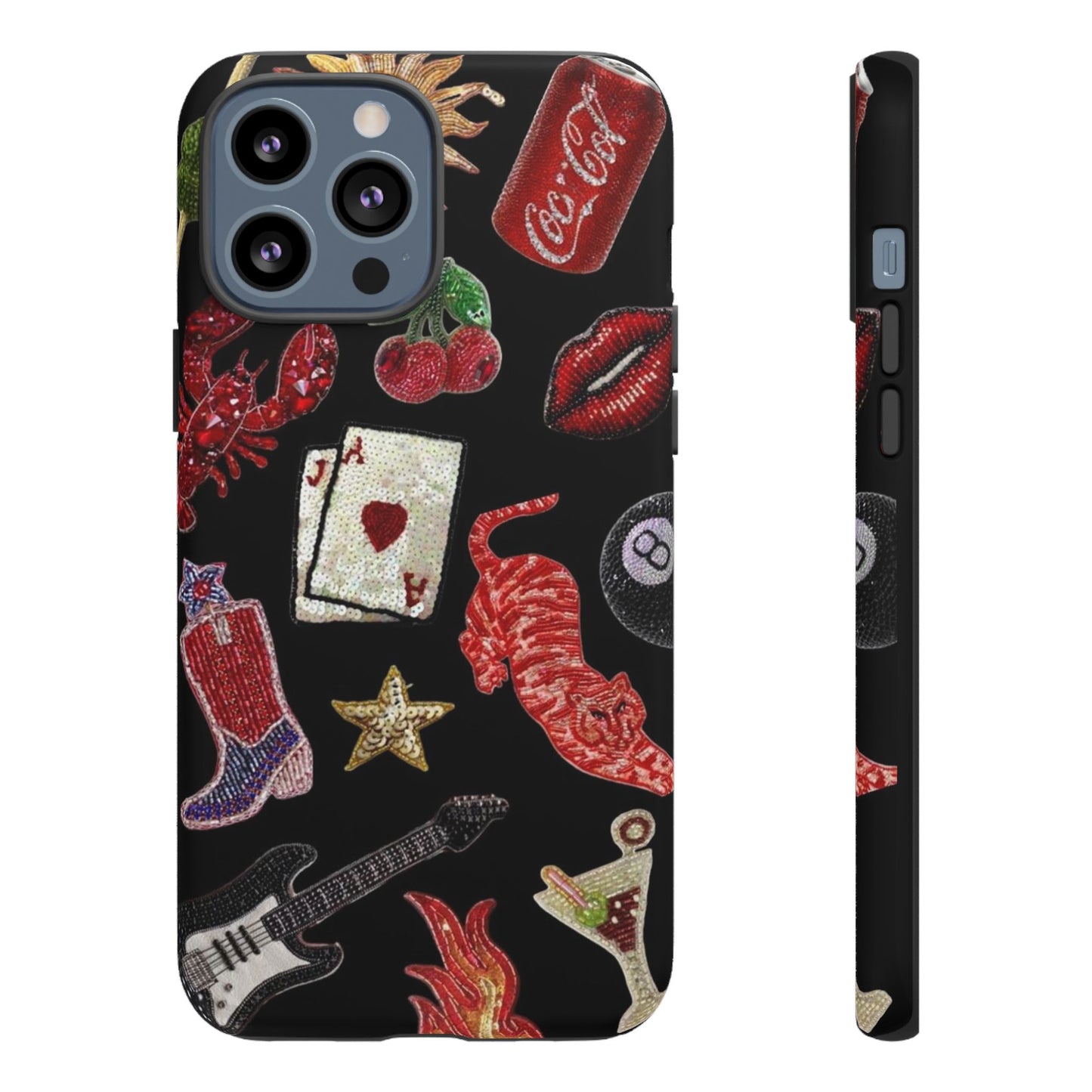 Retro Patch Motif Tough Case
