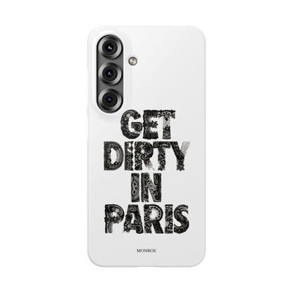 Get Dirty in Paris White Snap Case