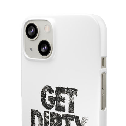 Get Dirty in Paris White Snap Case
