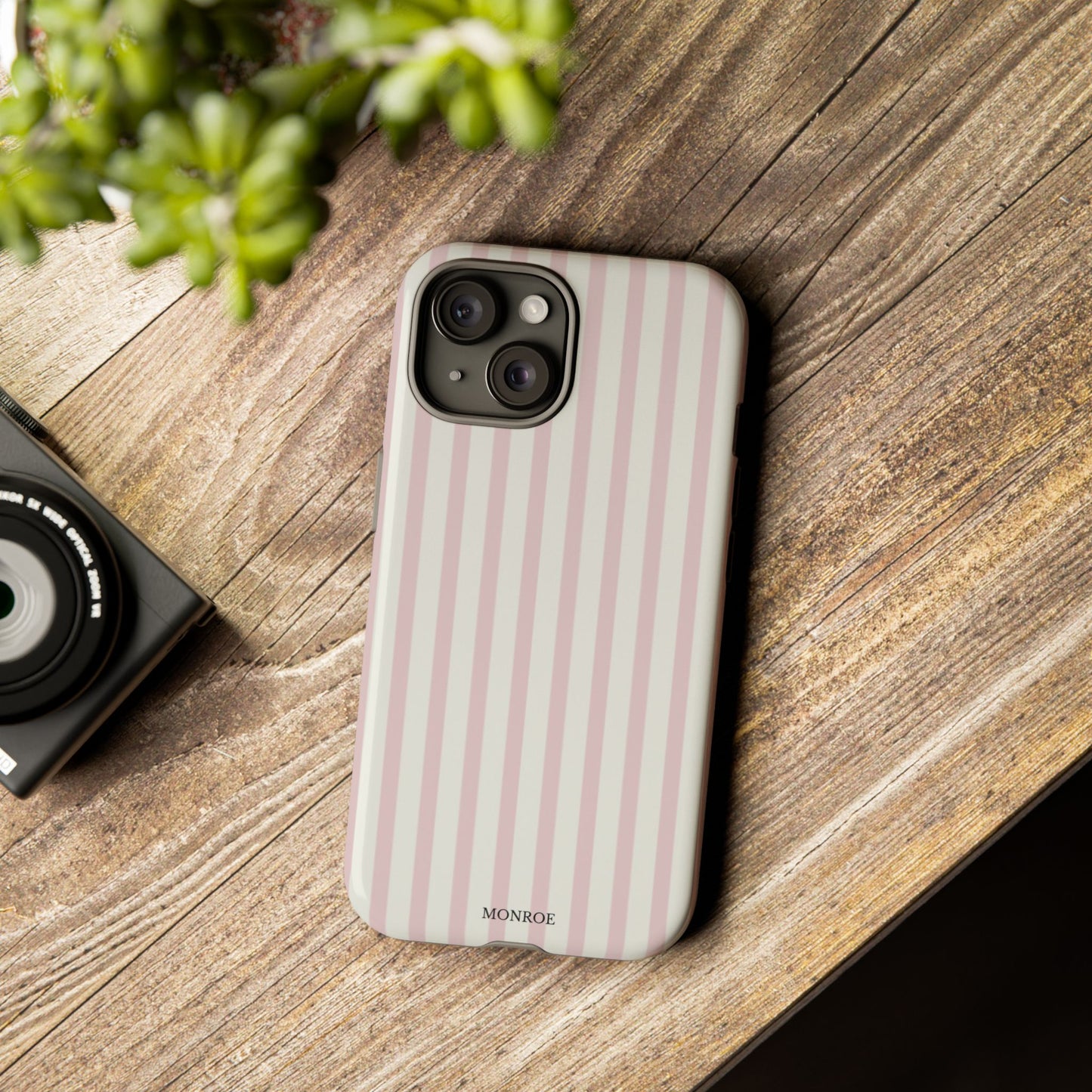 Light Pink Stripe Tough Phone Case