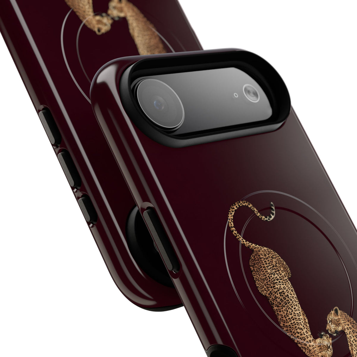 Burgundy Leopard Duo MagSafe Case