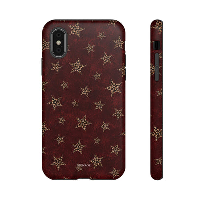 Burgundy Leopard Star Tough Case