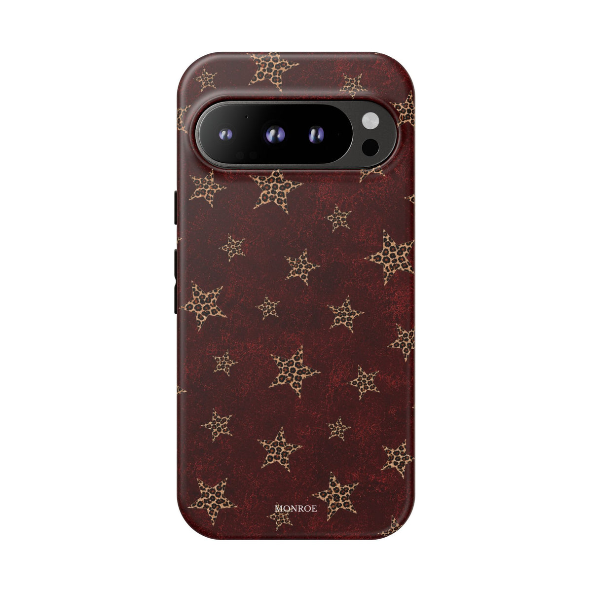 Burgundy Leopard Star Tough Case