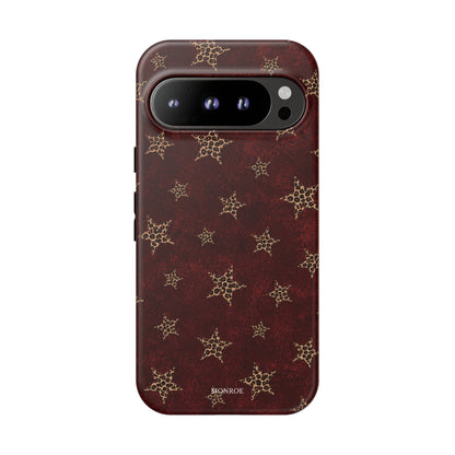 Burgundy Leopard Star Tough Case