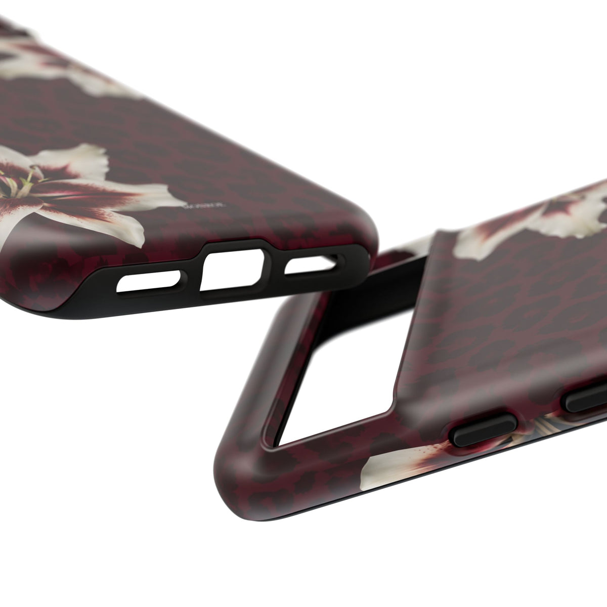 Burgundy Lily Leopard Tough Case