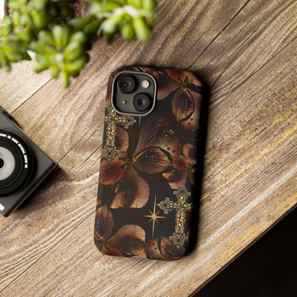 Floral Cross Pattern Tough Case