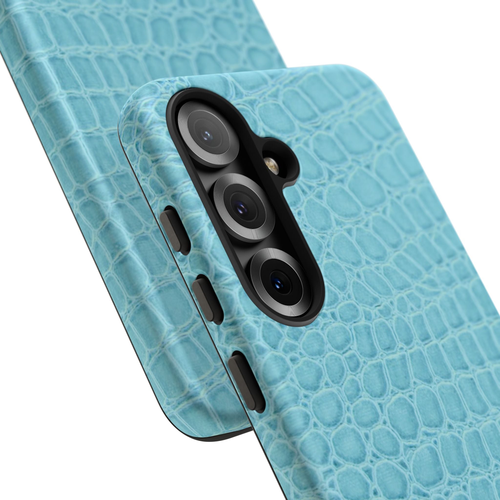 Croc Embossed Turquoise Phone Case