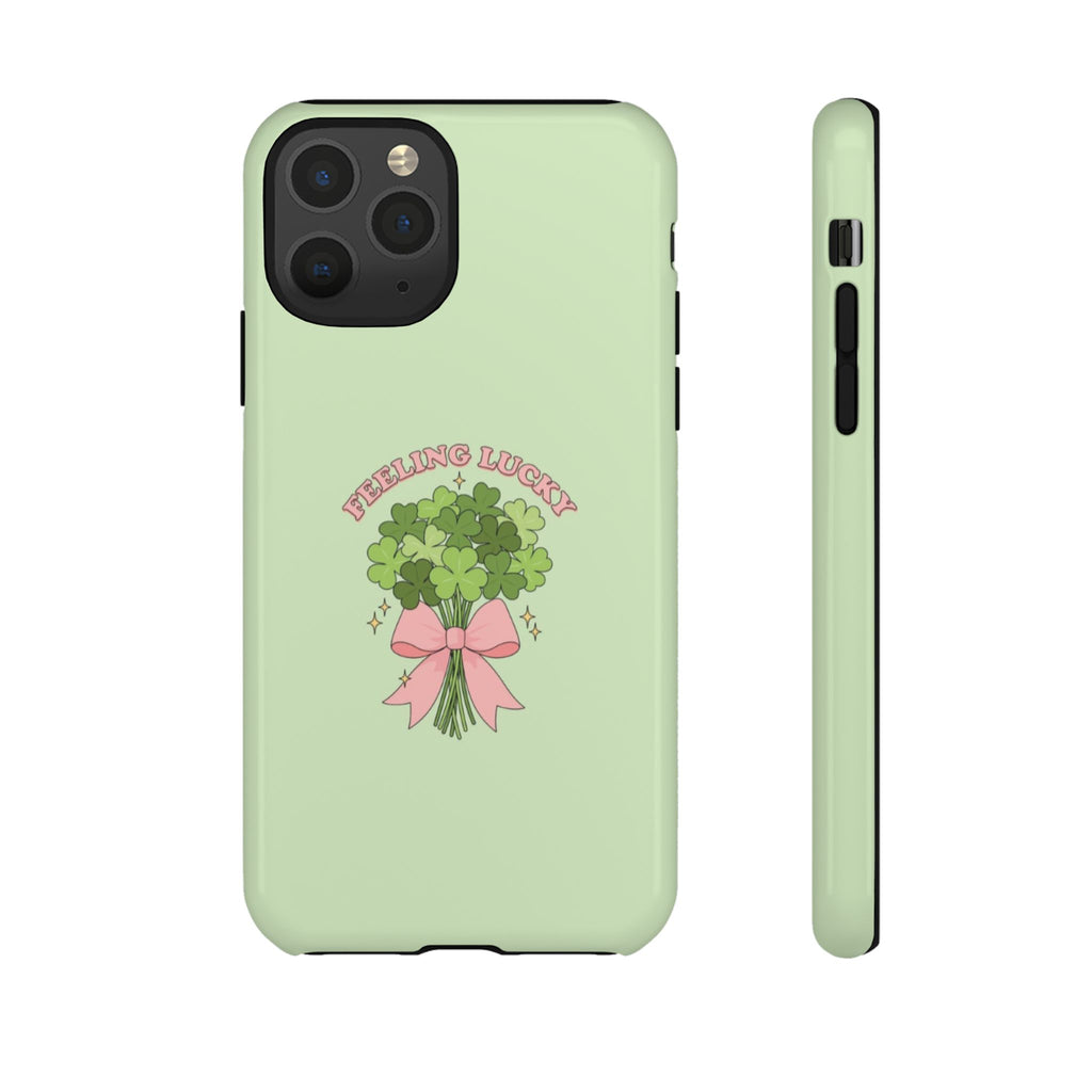 ‘Feeling Lucky' Clover Bouquet Tough Phone Case
