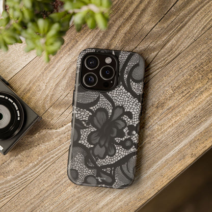 Black Floral Vintage Case