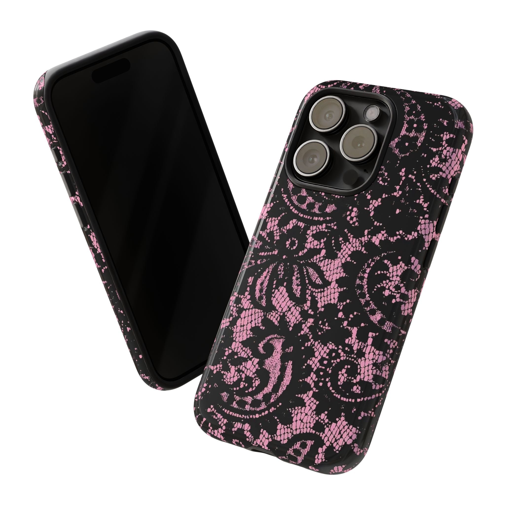 Pink Lace Pattern Tough Phone Case