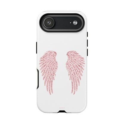 White & Pink Wings Tough Case