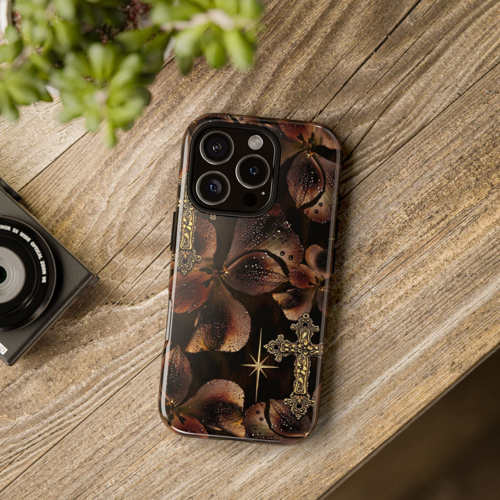 Floral Cross Pattern Tough Case