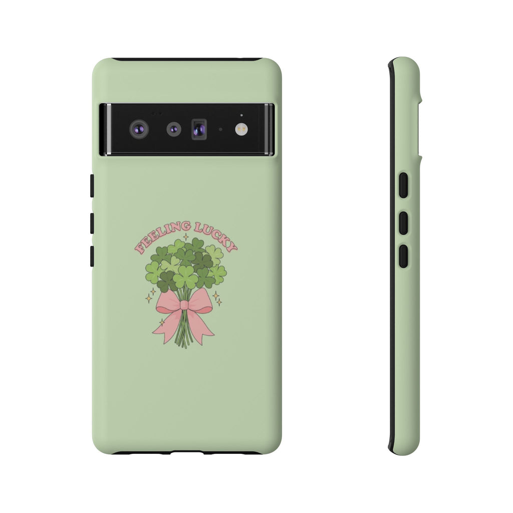 ‘Feeling Lucky' Clover Bouquet Tough Phone Case
