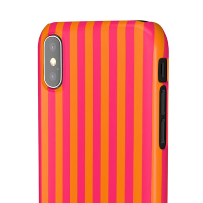 Striped Orange & Pink Case