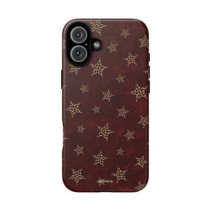 Burgundy Leopard Star Tough Case