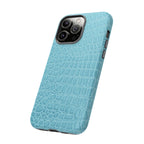 Croc Embossed Turquoise Phone Case