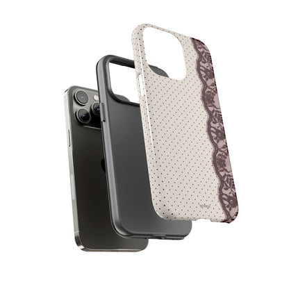 Burgundy Lace Edge Tough Case