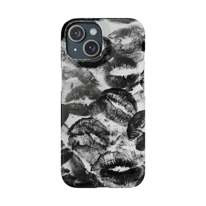Black & White Kiss Print Case