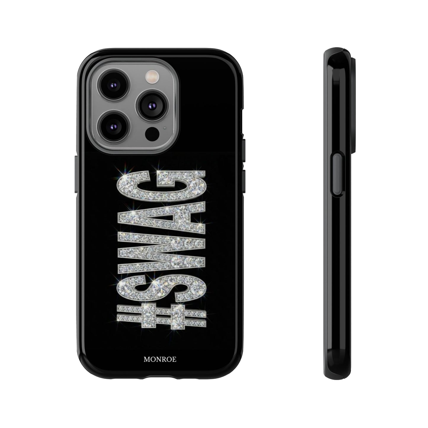 “#SWAG” Black Bling Tough Case