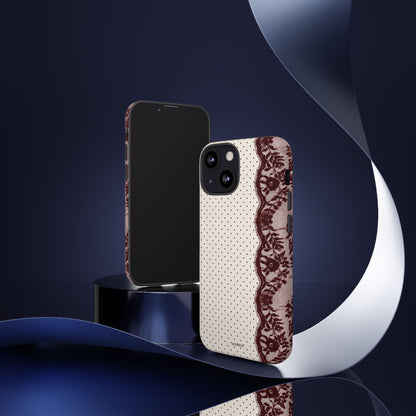 Burgundy Lace Edge Tough Case