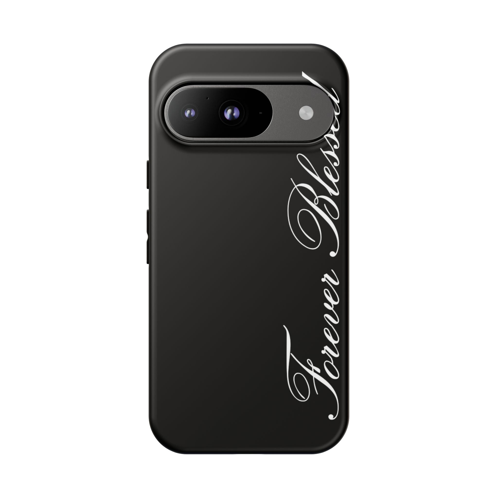 "Forever Blessed" Black Phone Cover