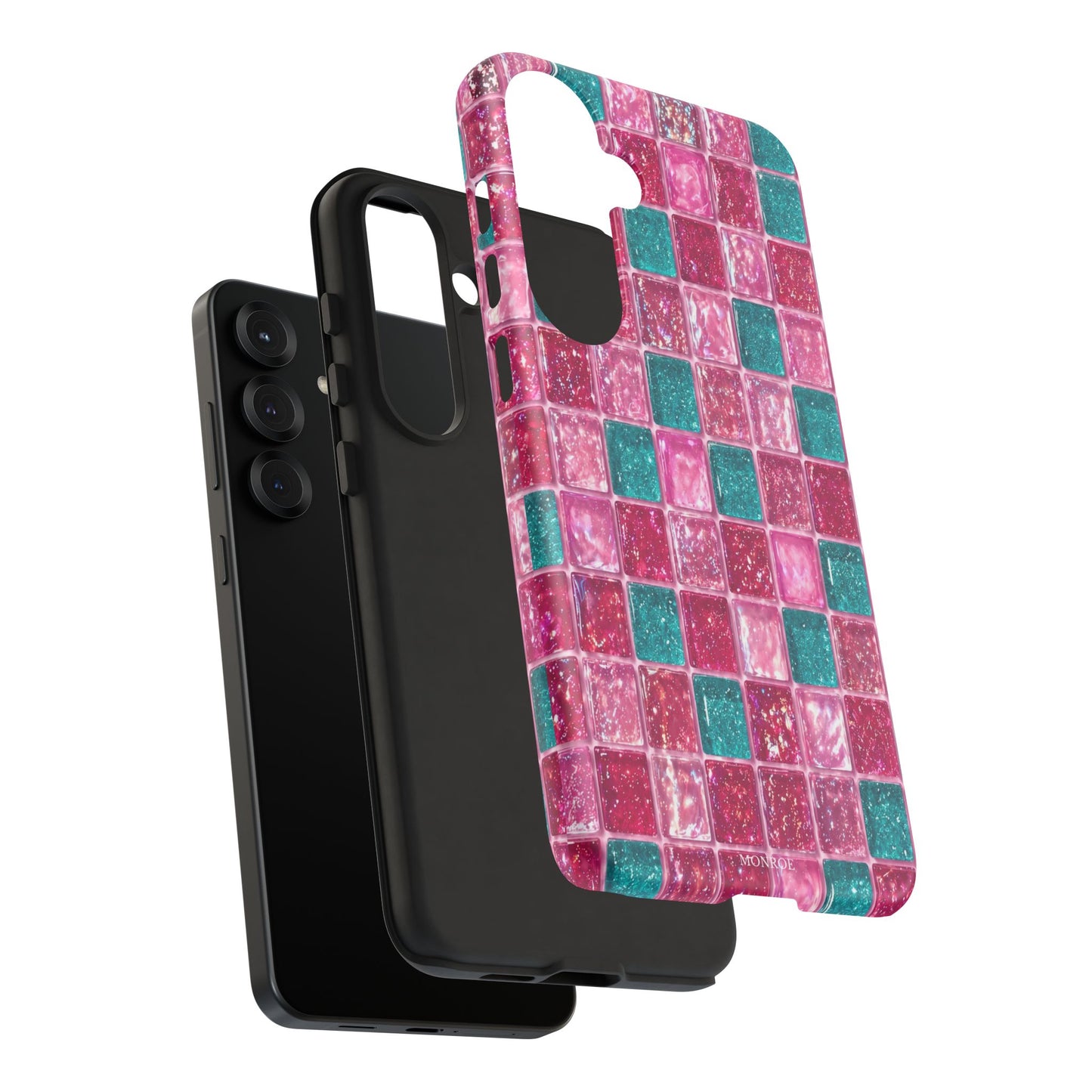 Pink Teal Mosaic Tough Case