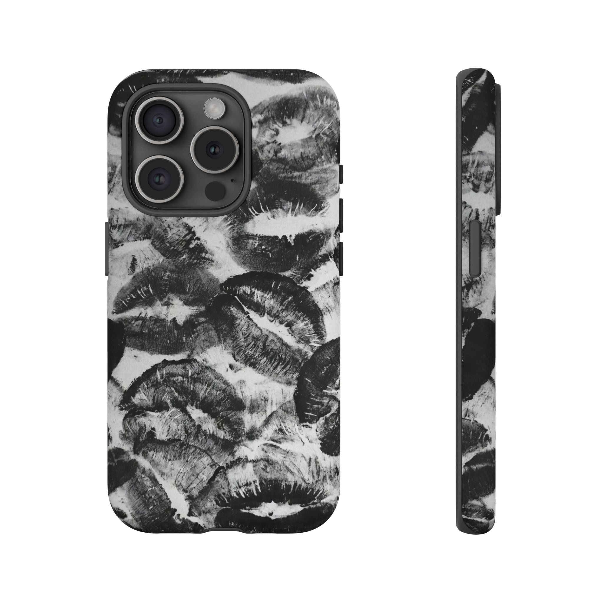 Black and Kiss Design Phone Case