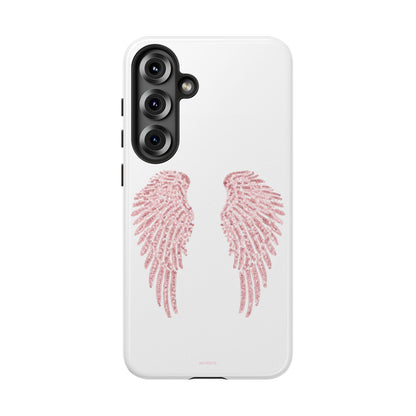 White & Pink Wings Tough Case