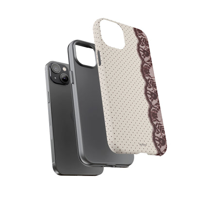 Burgundy Lace Edge Tough Case