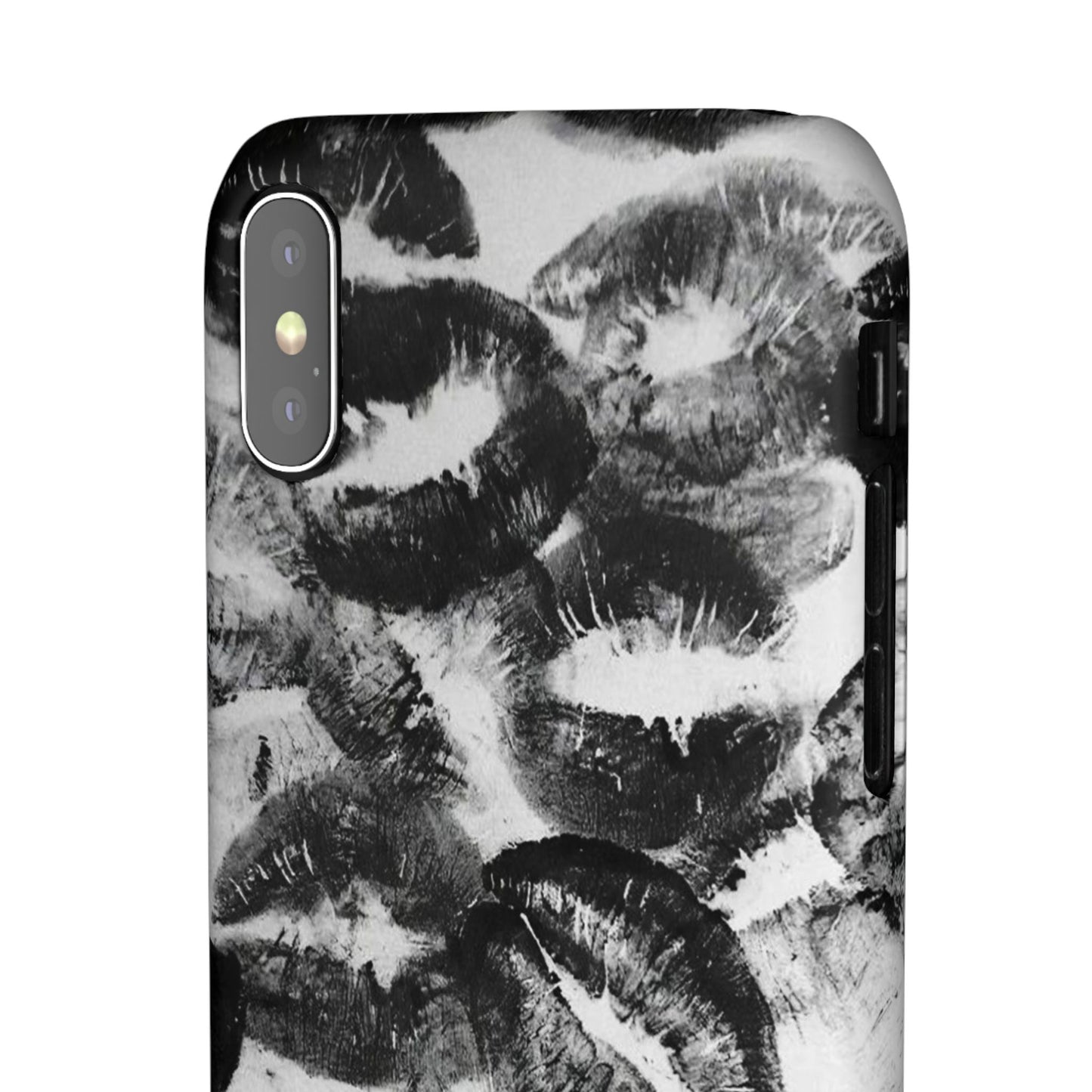 Black & White Kiss Print Case