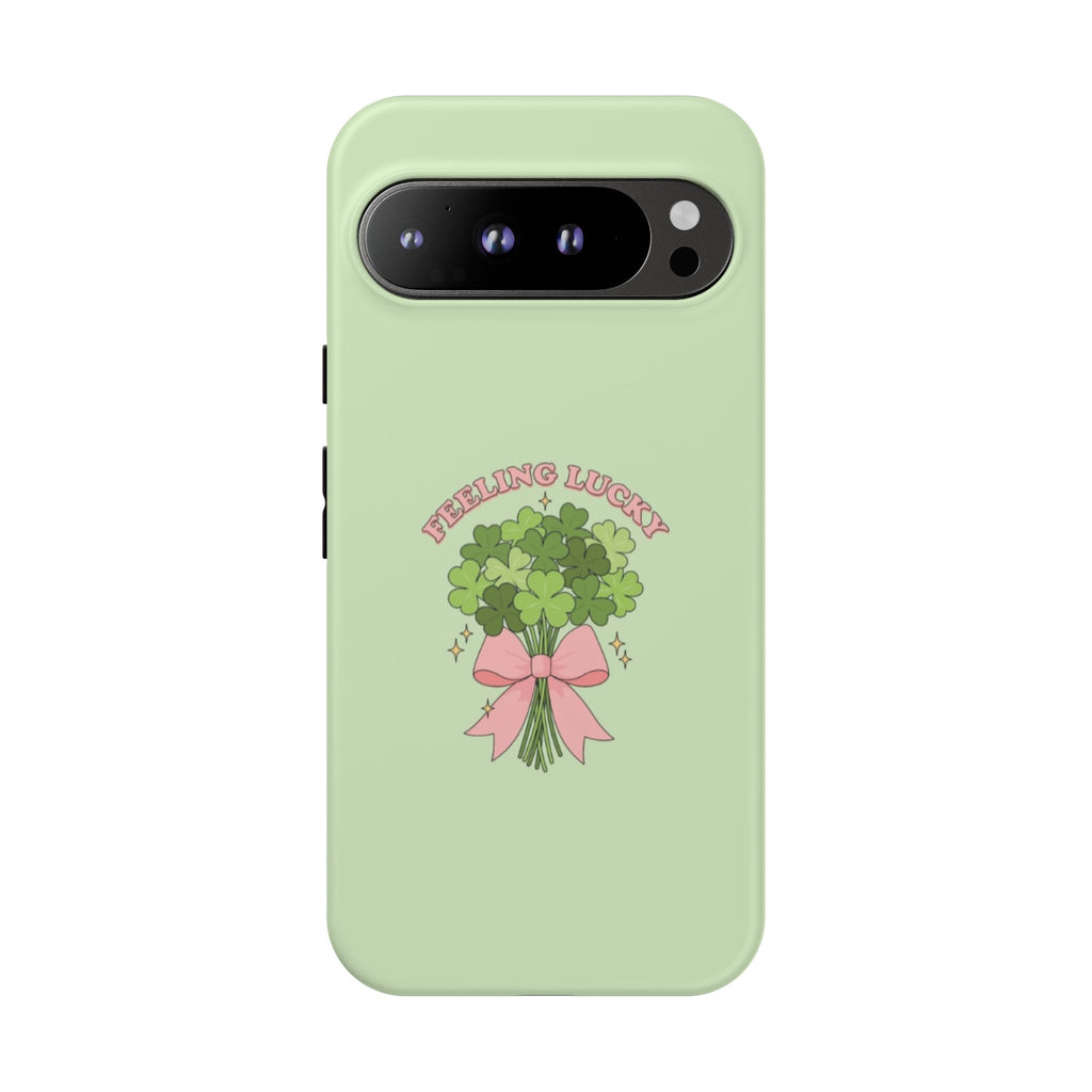 ‘Feeling Lucky' Clover Bouquet Tough Phone Case