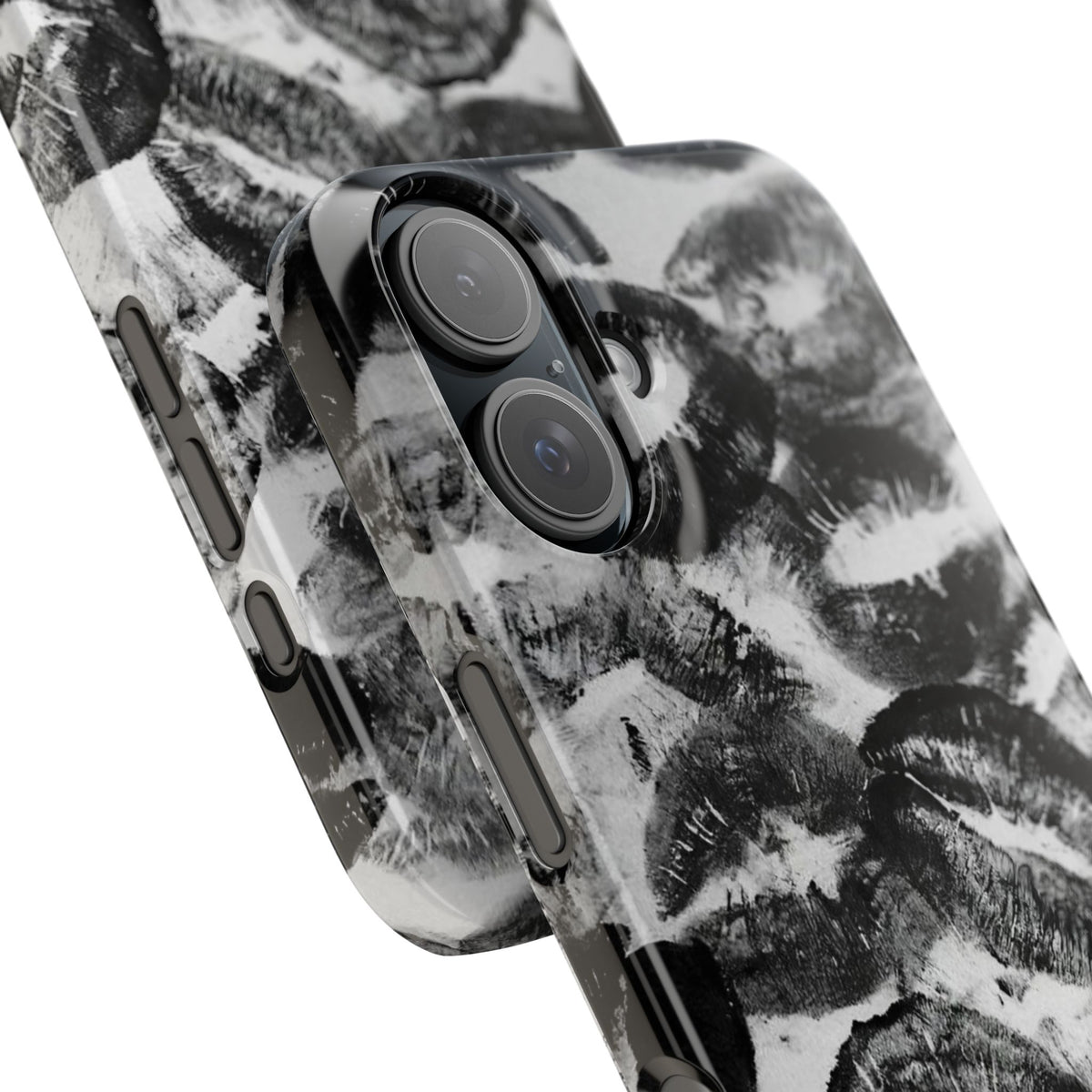 Black & White Kiss Print Case