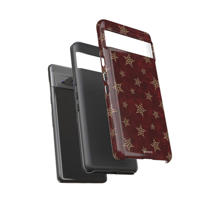 Burgundy Leopard Star Tough Case