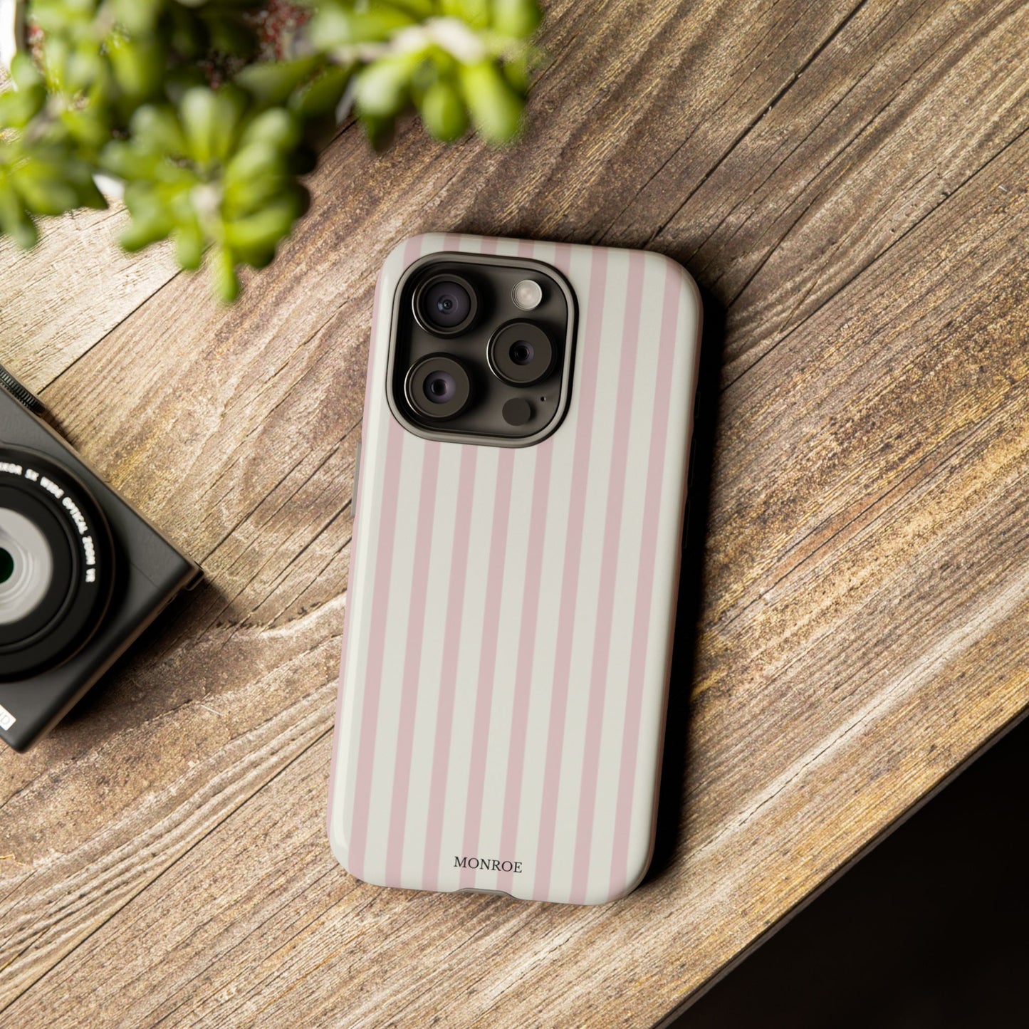 Light Pink Stripe Tough Phone Case