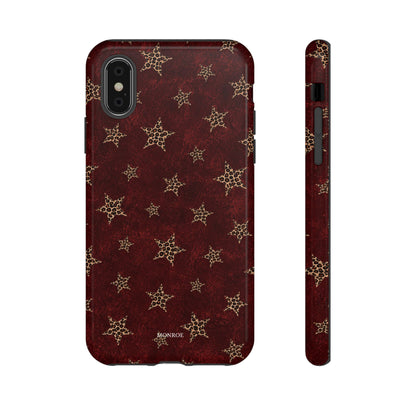 Burgundy Leopard Star Tough Case