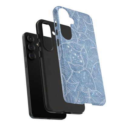 Glacier Blue Floral Tough Case