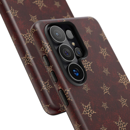 Burgundy Leopard Star Tough Case