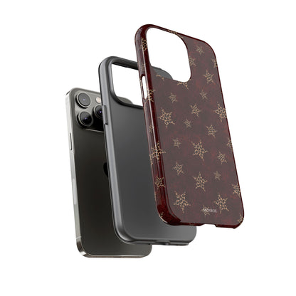 Burgundy Leopard Star Tough Case