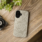 White Lace Pattern Tough Phone Case