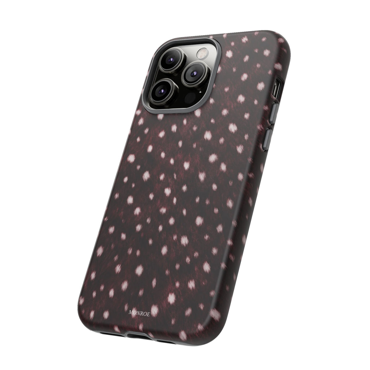 Burgundy Spotted Fur Tough Case