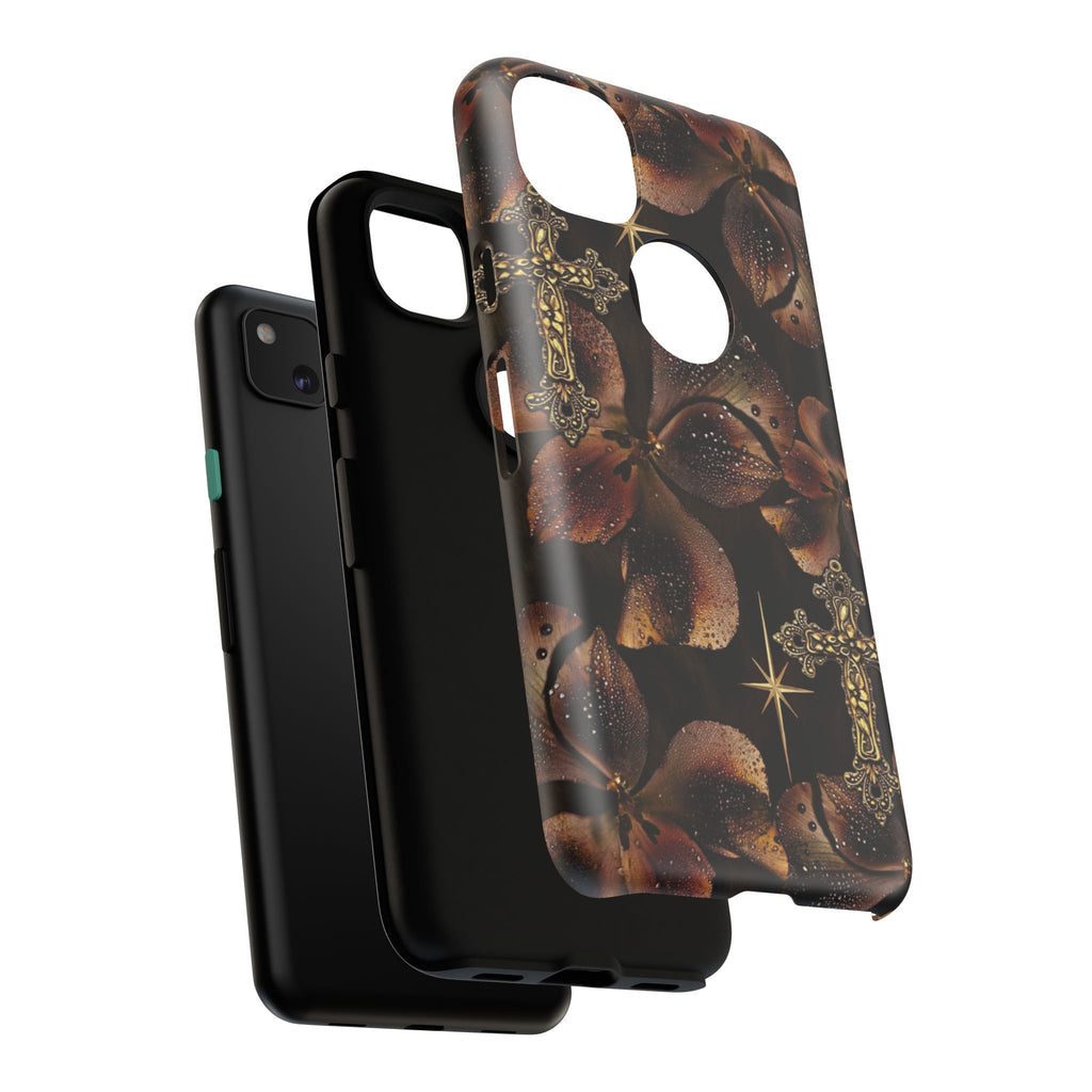 Floral Cross Pattern Tough Case